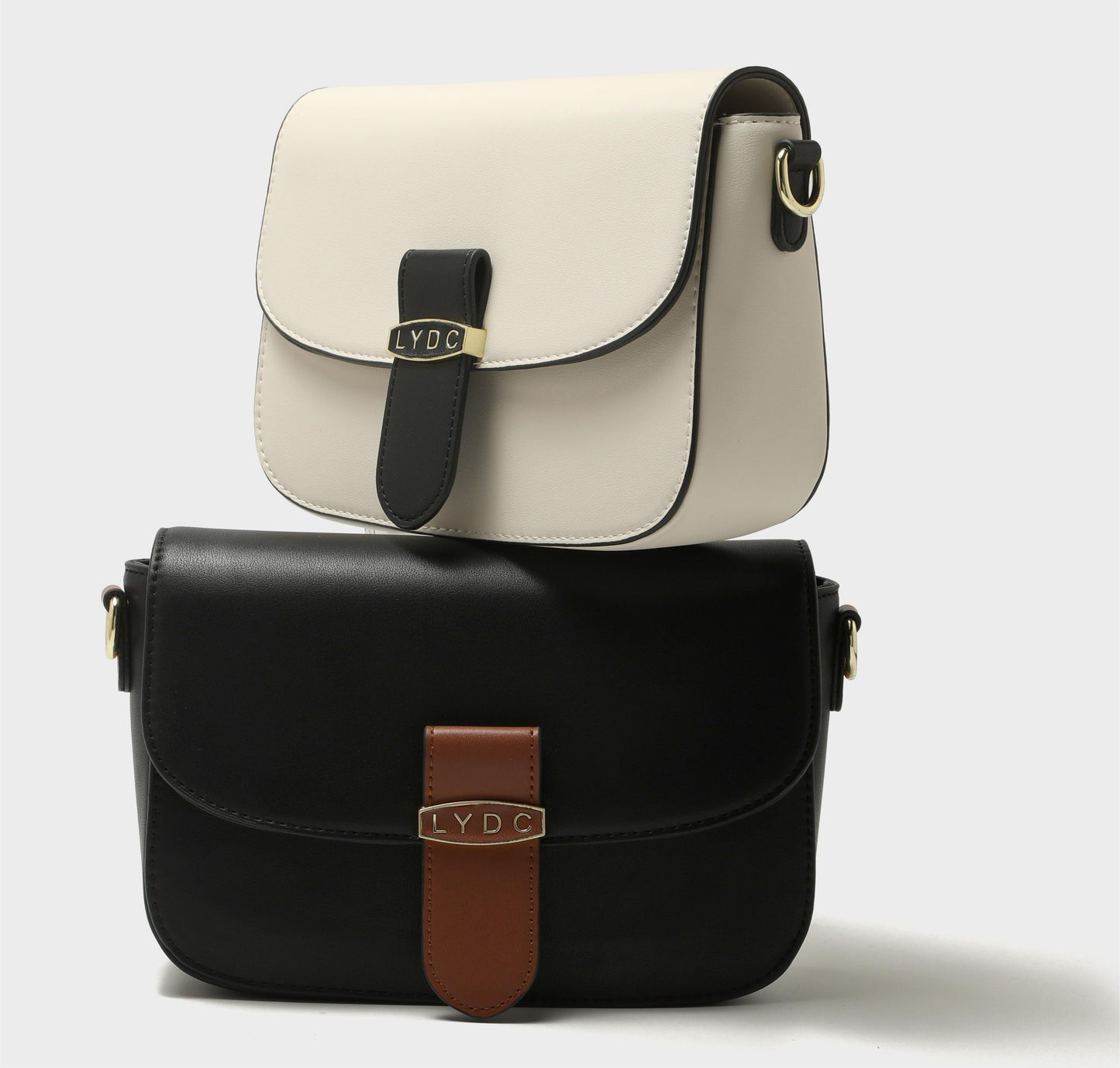 LYDC COLORBLOCK MAGNETIC LOCKED SMALL FLAP HANDBAG