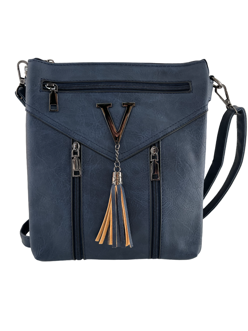 GESSY ZIP HANDBAG IN BLUE