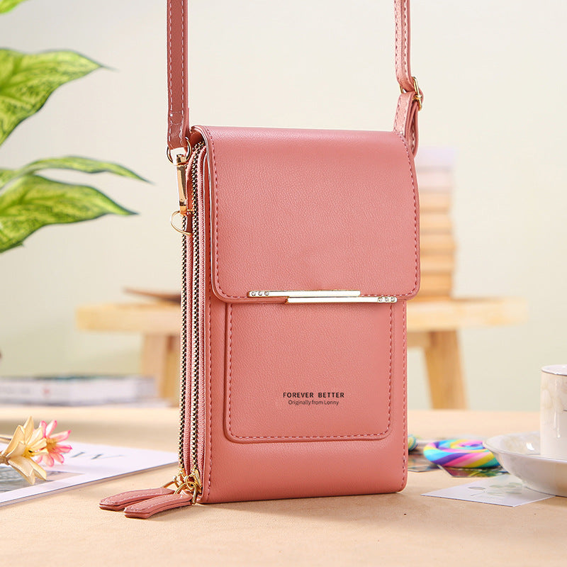GESSY ZIP CROSSBODY FLAP PHONE BAG WITH CARD HOLDER