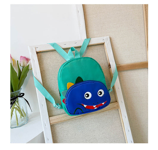 GESSY KID CARTOON BACKPACK DINOSAUR DEEP GREEN AND BLUE