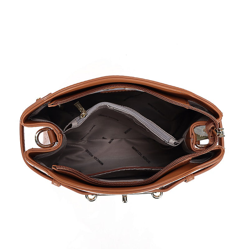 GESSY CROCODILE PATTERNED FAUX LEATHER HANDBAG