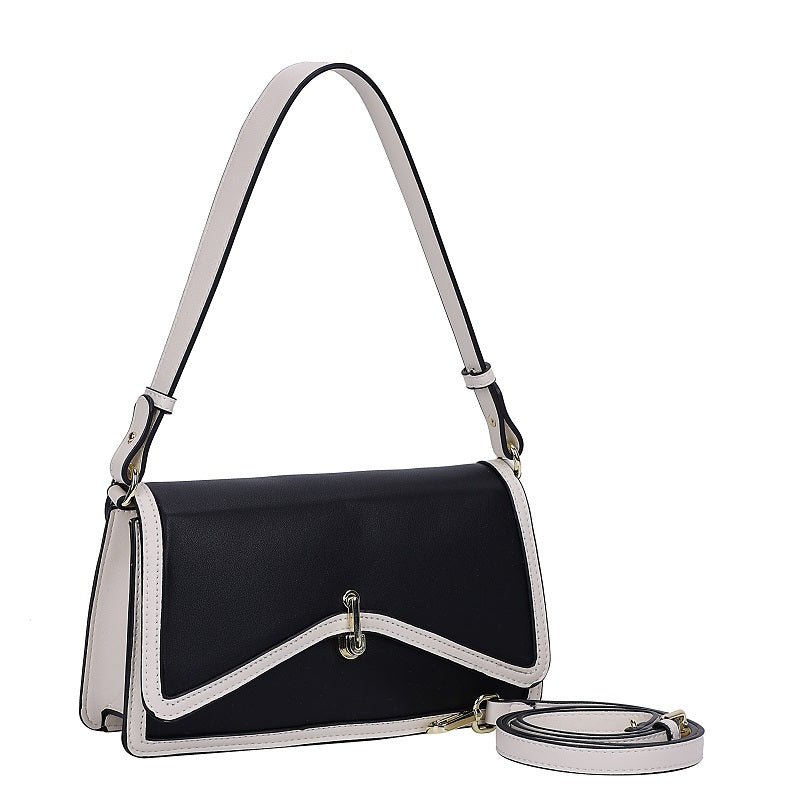 GESSY STRIPED EDGE LINEN BAG