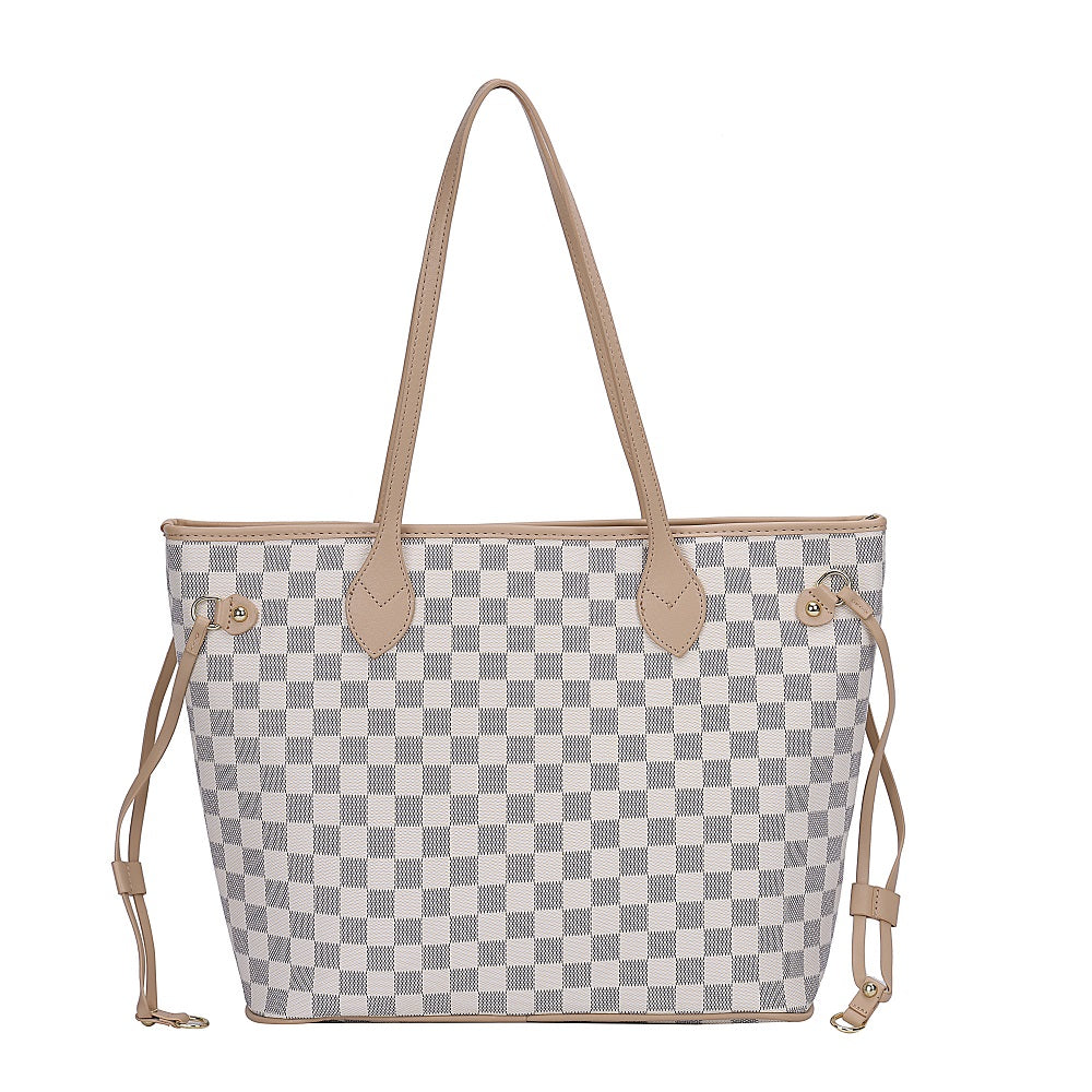 GESSY 2PCS SET BAG IN CHECK PRINT