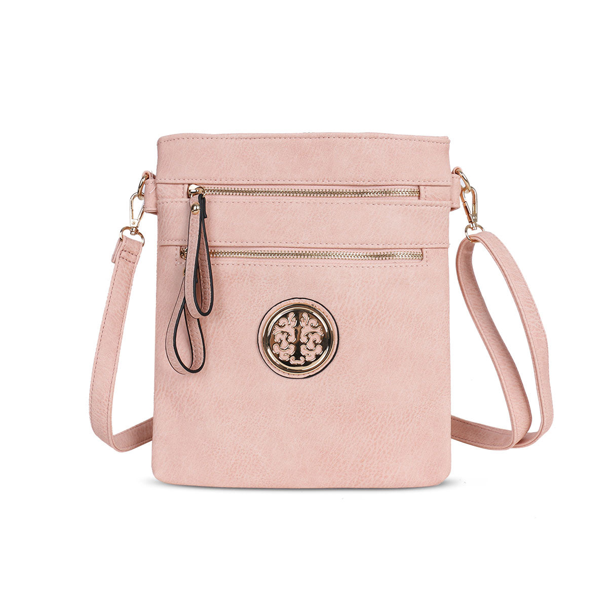 GESSY MULTI-LAYER CROSSBODY BAG IN PINK