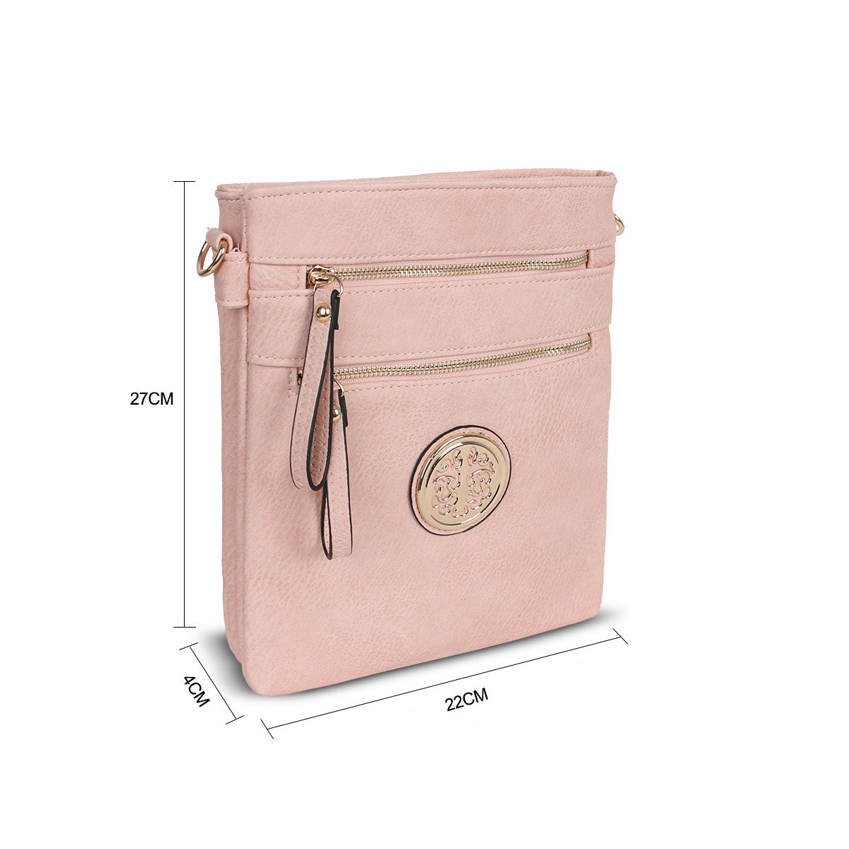 GESSY MULTI-LAYER CROSSBODY BAG IN PINK