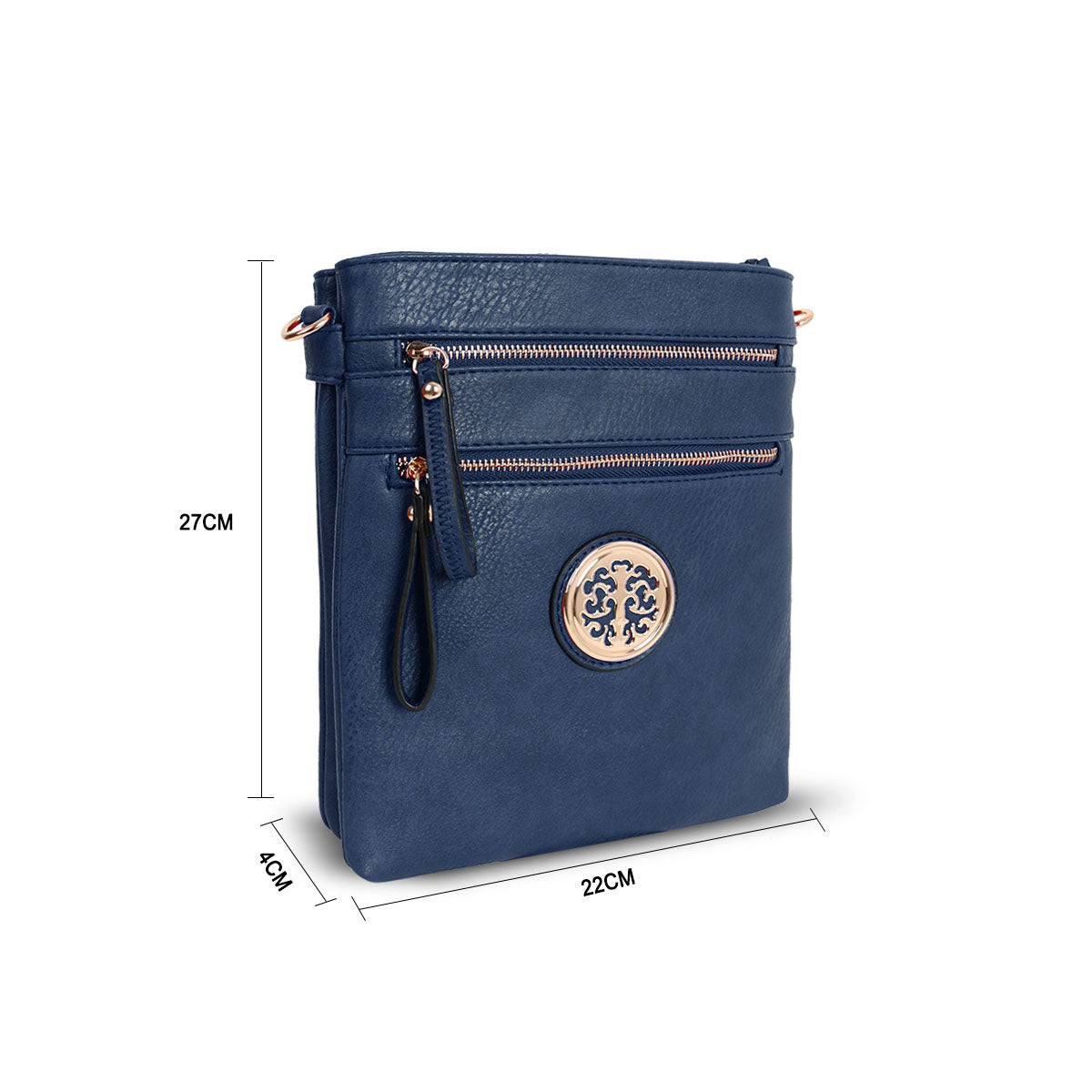 GESSY MULTI-LAYER CROSSBODY BAG IN BLUE