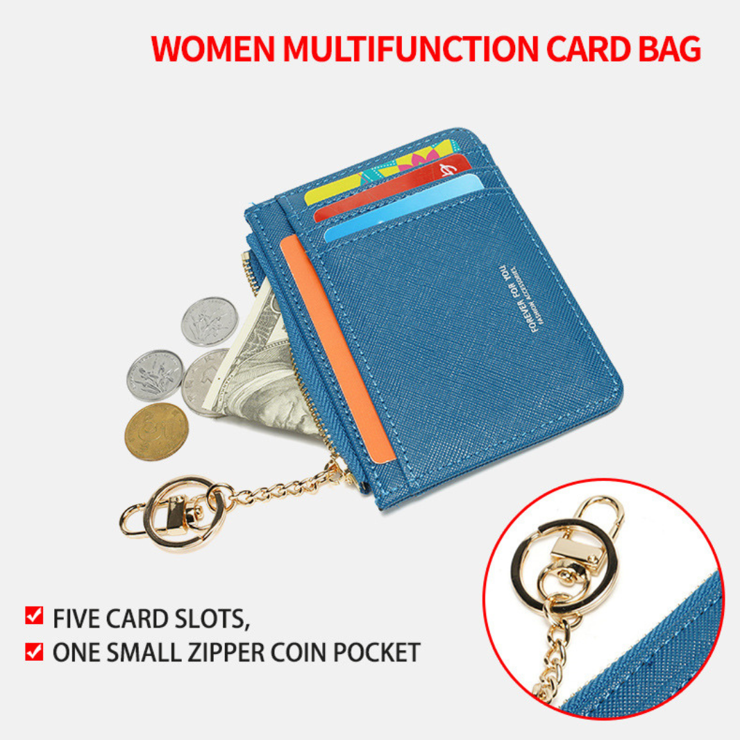 GESSY MULTI-LAYER CARD HOLDER WITH KEY RING