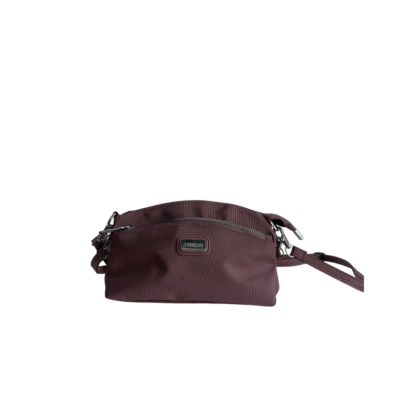 GESSY MULTI-LAYER CROSSBODY BAG IN BRICK RED