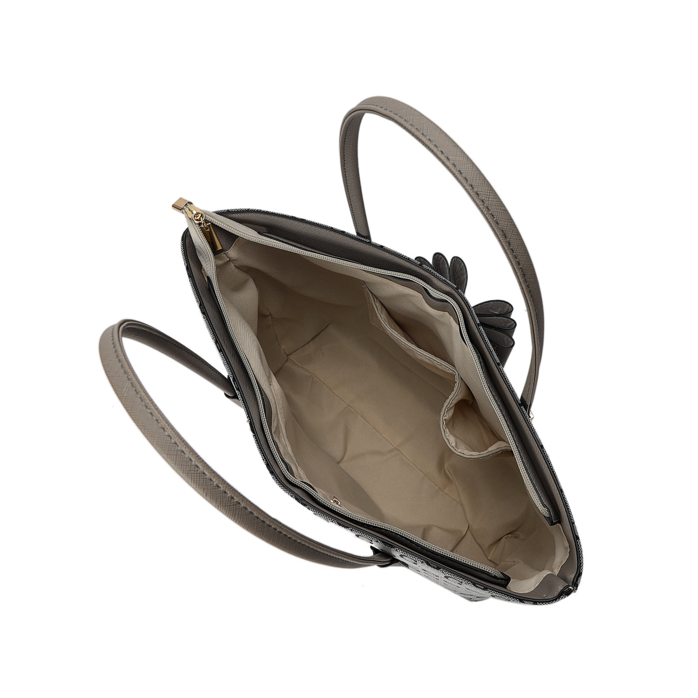 GESSY BOW DETAIL TOTE BAG IN COFFEE