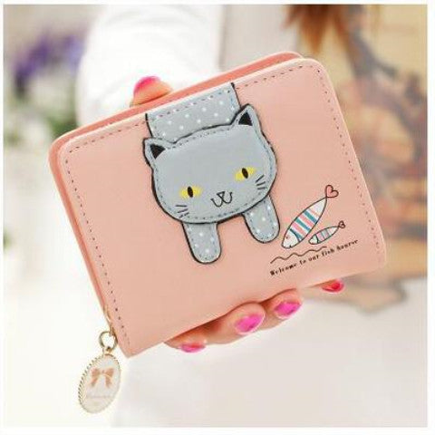 GESSY PINK KITTY WALLET PURSE