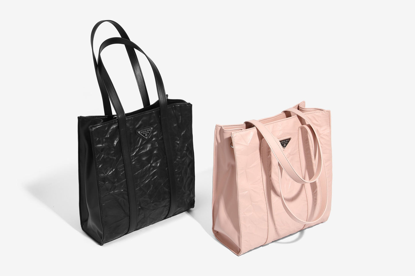 GESSY WRINKLE LEATHER TOTE BAG
