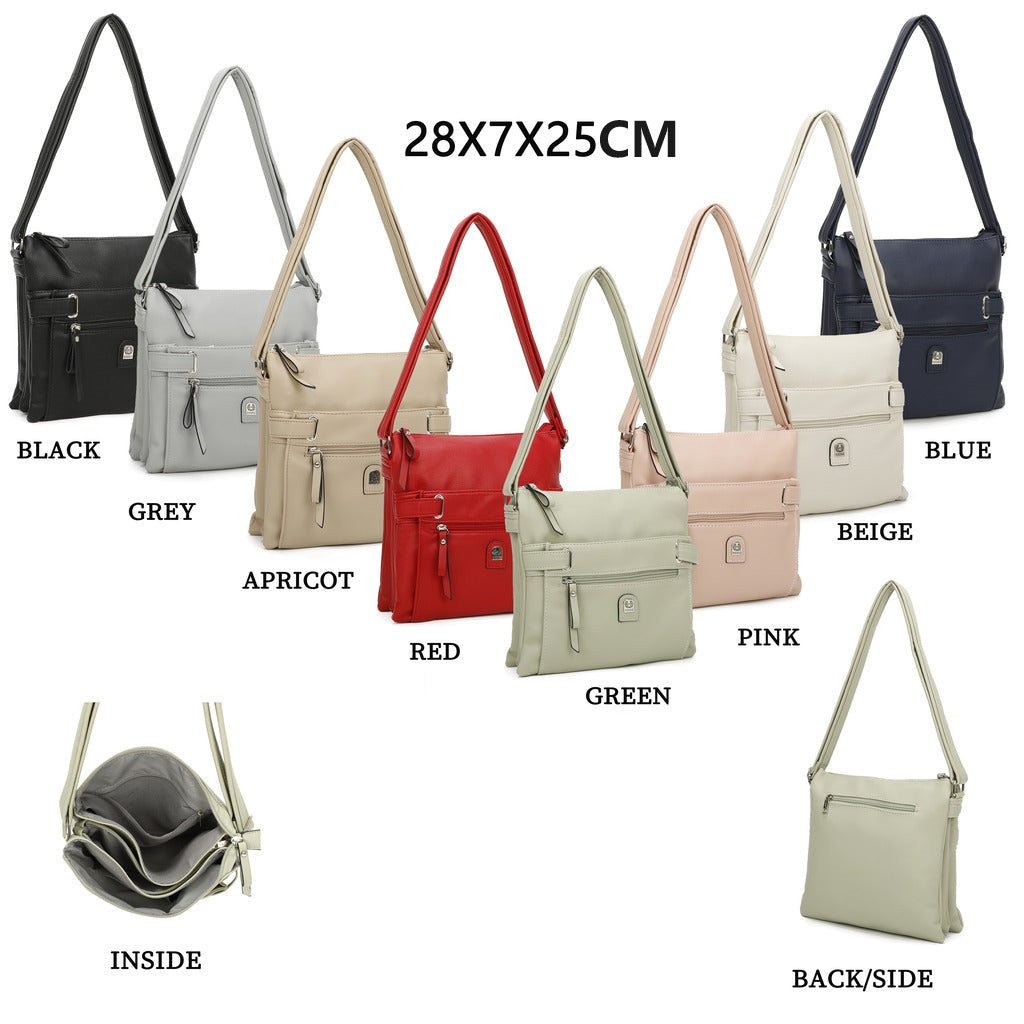 GESSY PU LEATHER BAG IN APRICOT