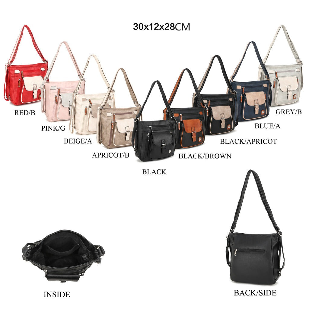 GESSY COLORBLOCK YOUTHFUL BAG IN APRICOT