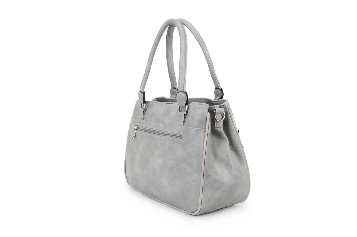 GESSY COLORBLOCK ZIP BAG IN GREY