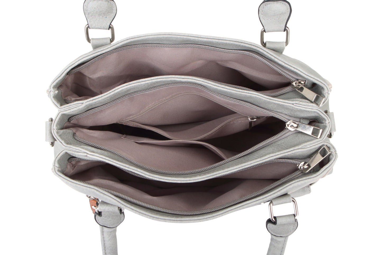 GESSY COLORBLOCK ZIP BAG IN GREY