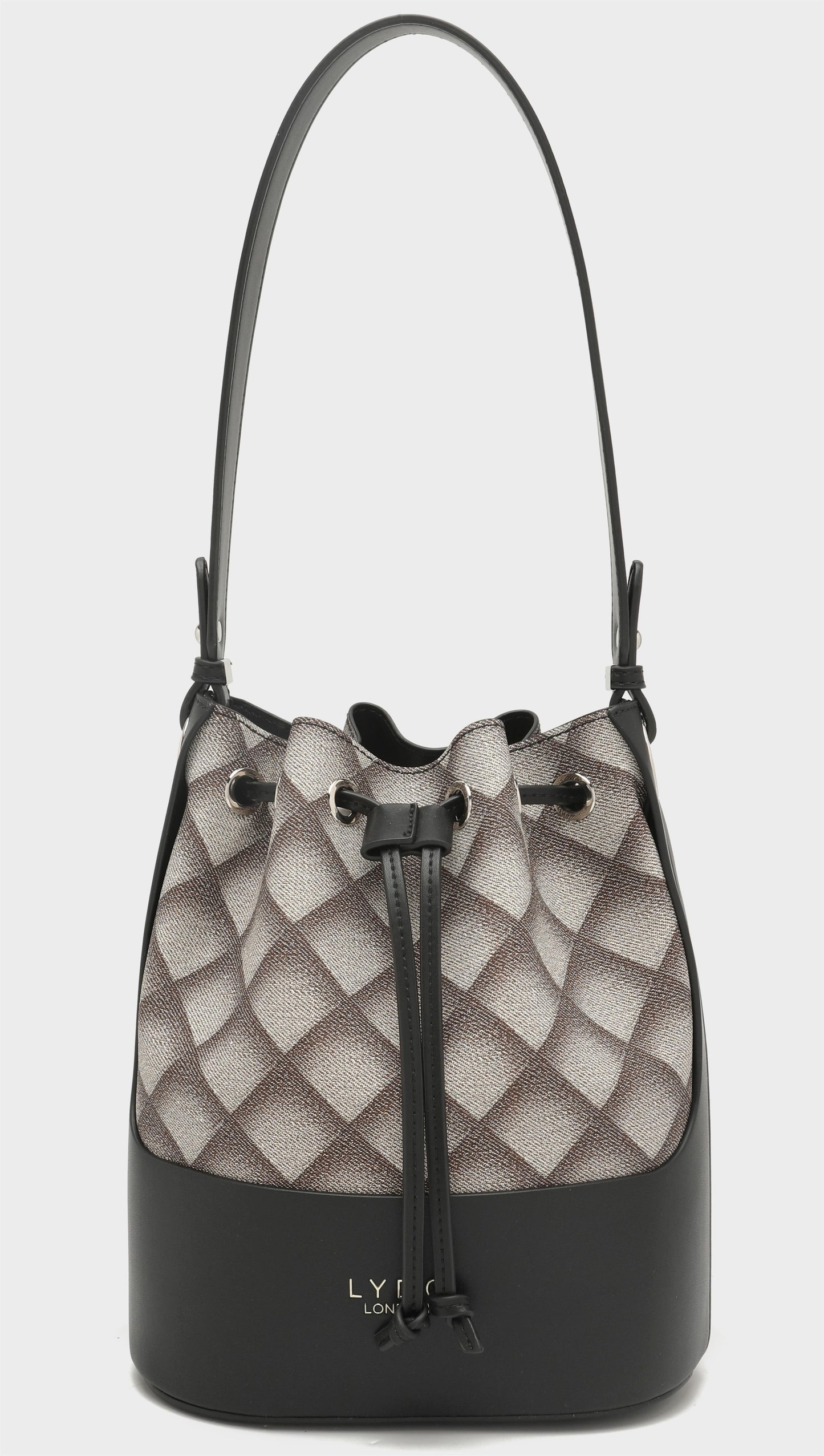 LYDC LATTICE DRAWSTRING BUCKET HANDBAG