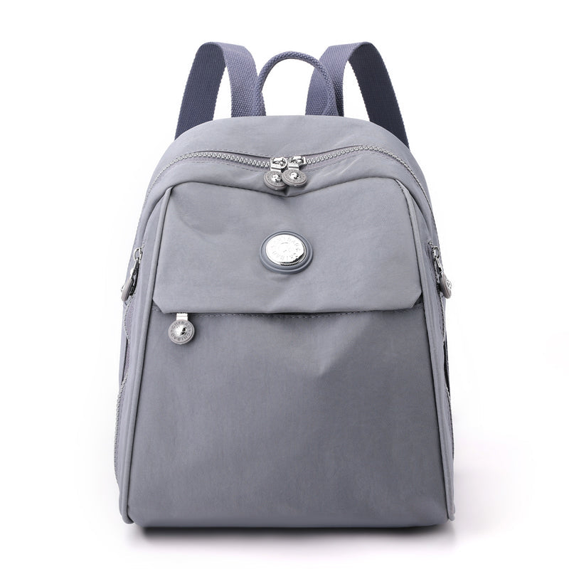 GESSY NYLON MULTI-LAYER WATERPROOF BACKPACK IN L.GREY
