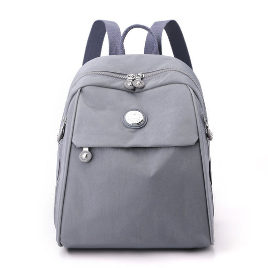 GESSY NYLON MULTI-LAYER WATERPROOF BACKPACK IN L.GREY