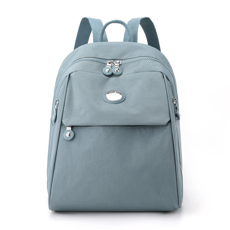 GESSY NYLON MULTI-LAYER WATERPROOF BACKPACK IN L.BLUE