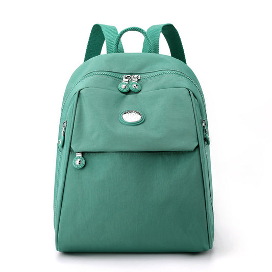GESSY NYLON MULTI-LAYER WATERPROOF BACKPACK IN GREEN