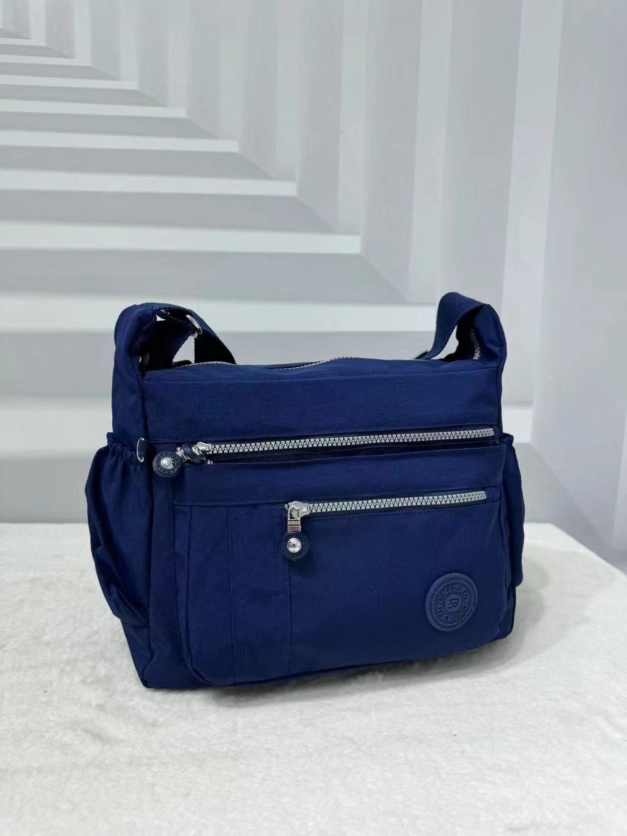 GESSY WATERPROOF UNISEX NYLON CROSSBODY BAG BLUE