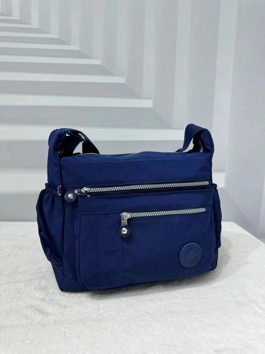 GESSY WATERPROOF UNISEX NYLON CROSSBODY BAG BLUE