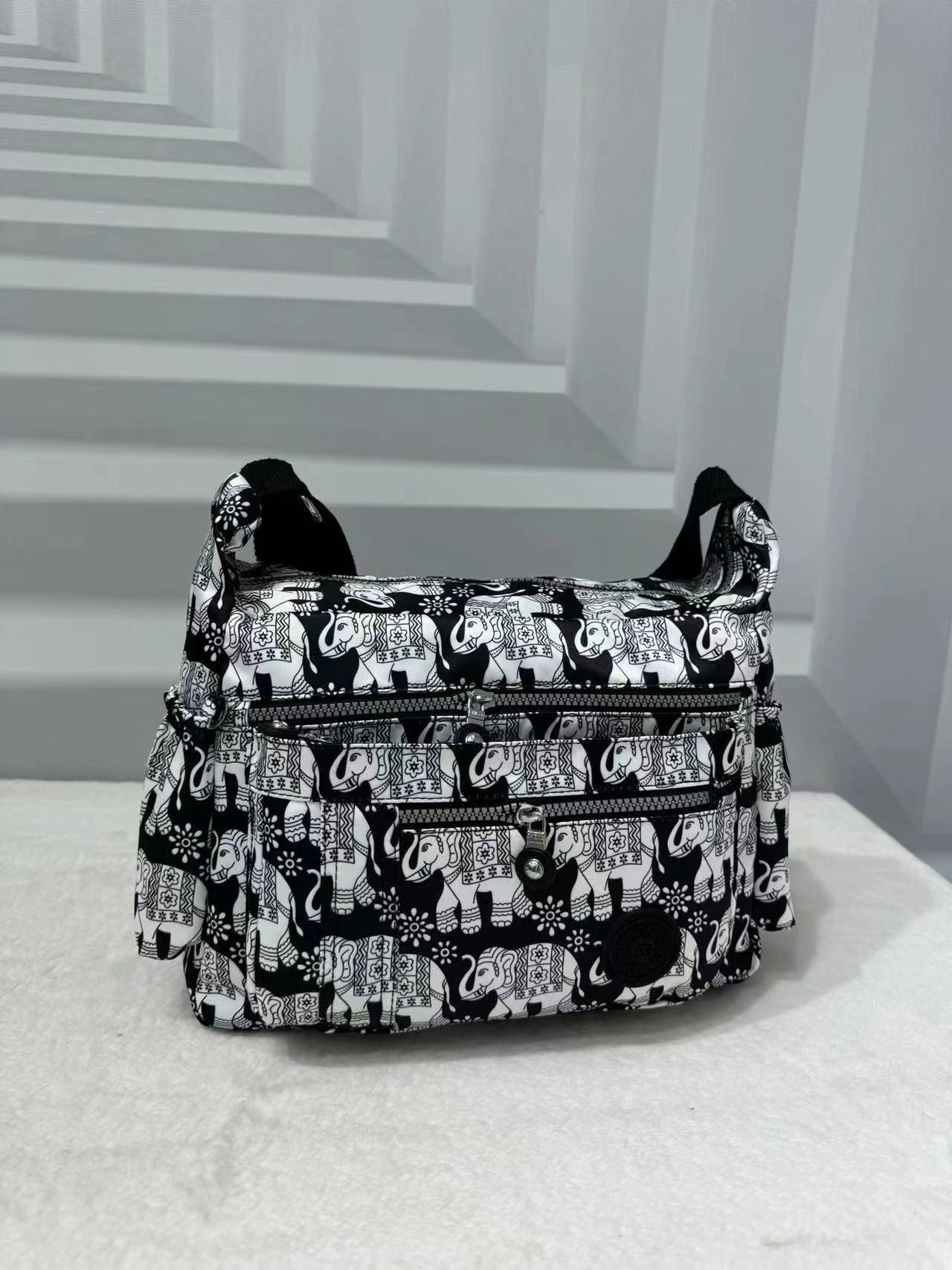 GESSY ANIMAL PRINT WATERPROOF UNISEX NYLON CROSSBODY BAG