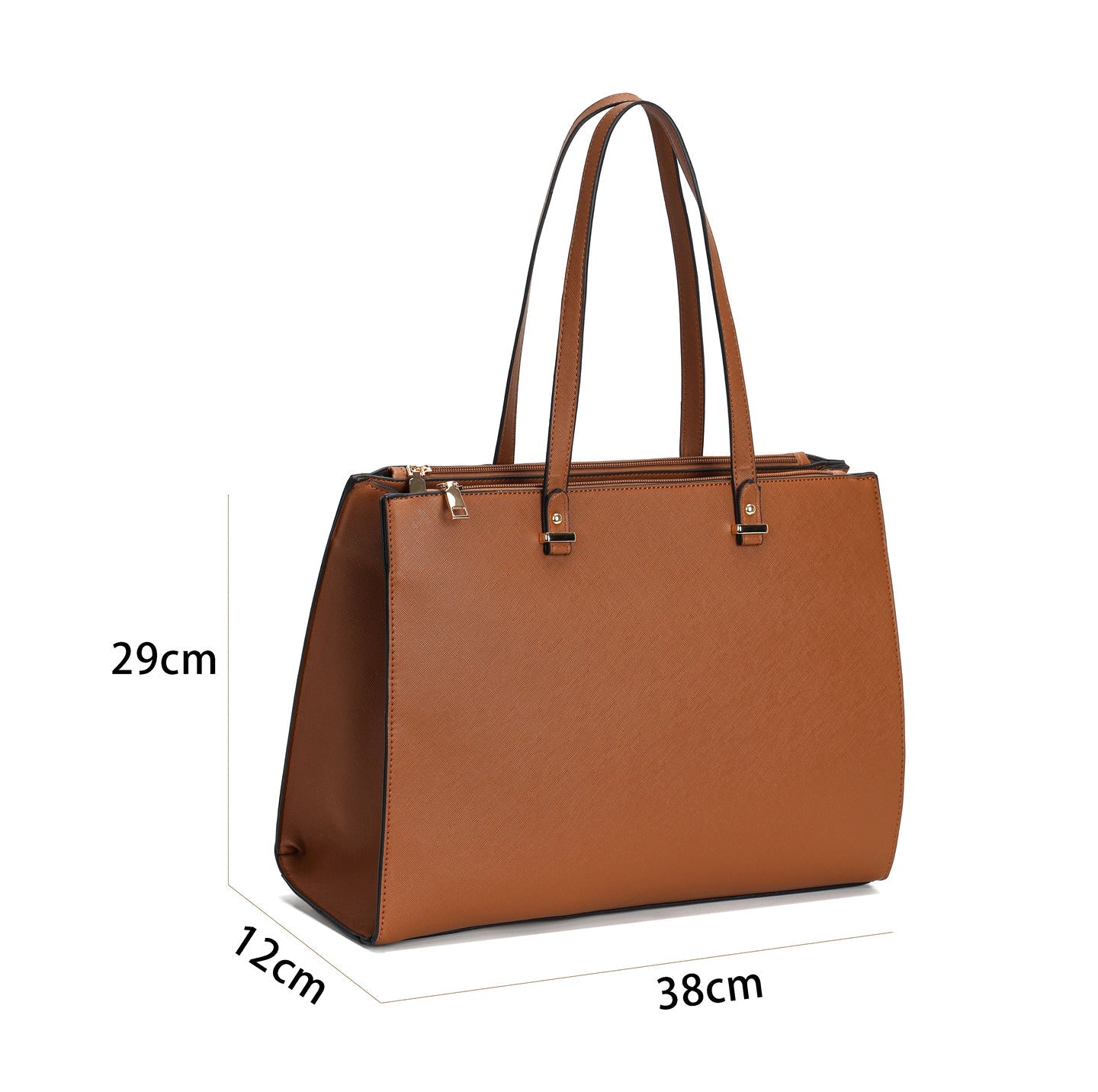 GESSY BUSINESS LARGE CAPACITY LAPTOP SOLID COLOR HANDBAG
