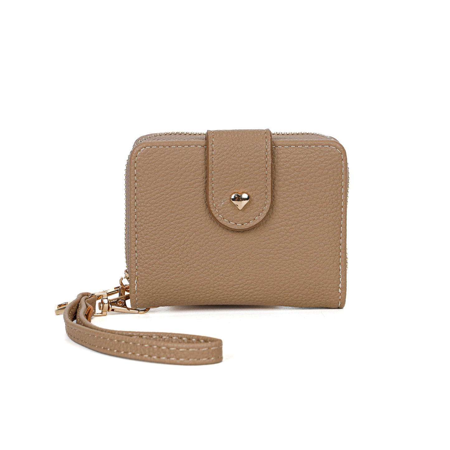 GESSY SOLID COLOR SMALL FOLD PURSE
