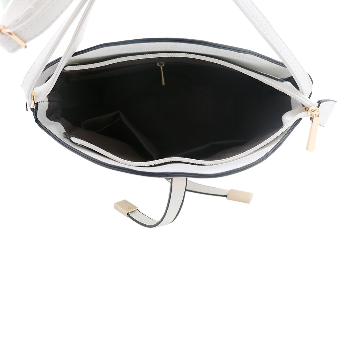 GESSY OVAL SHAPE HANDBAG IN WHITE
