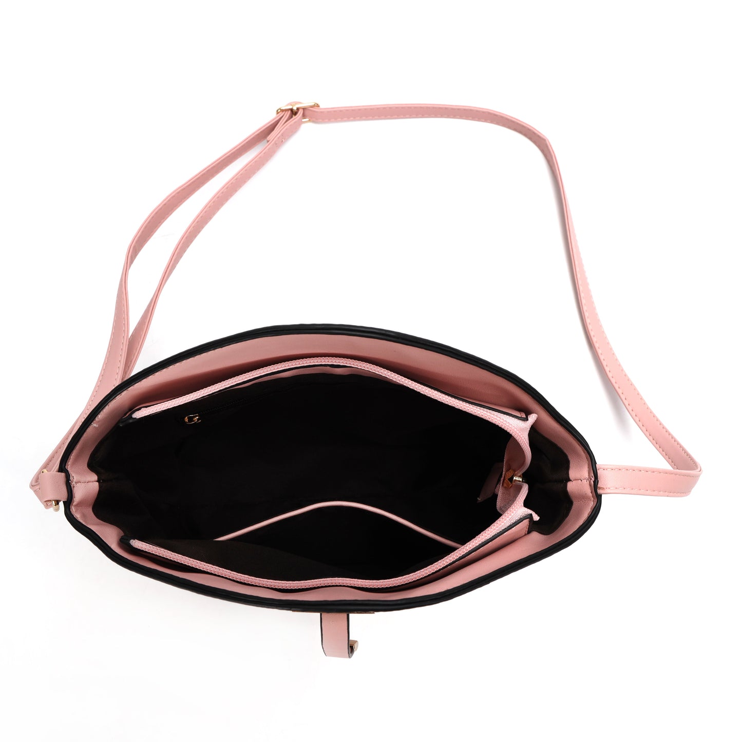 GESSY LOGO PRINT CROSSBODY BAG IN PINK