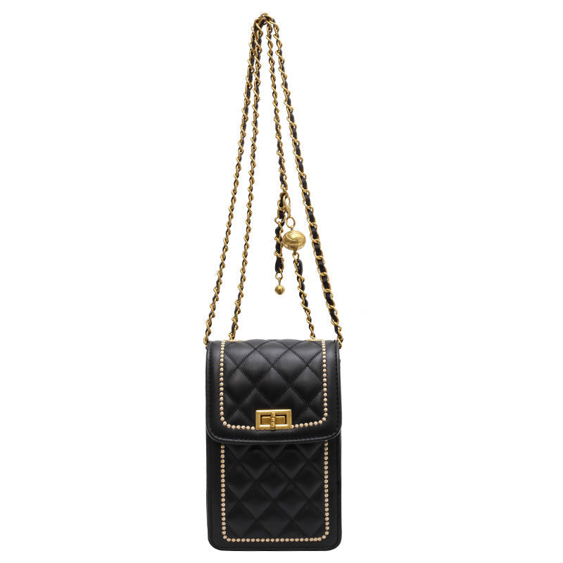 GESSY LOZENGE QUILTED MINI SLING CROSSBODY BAG