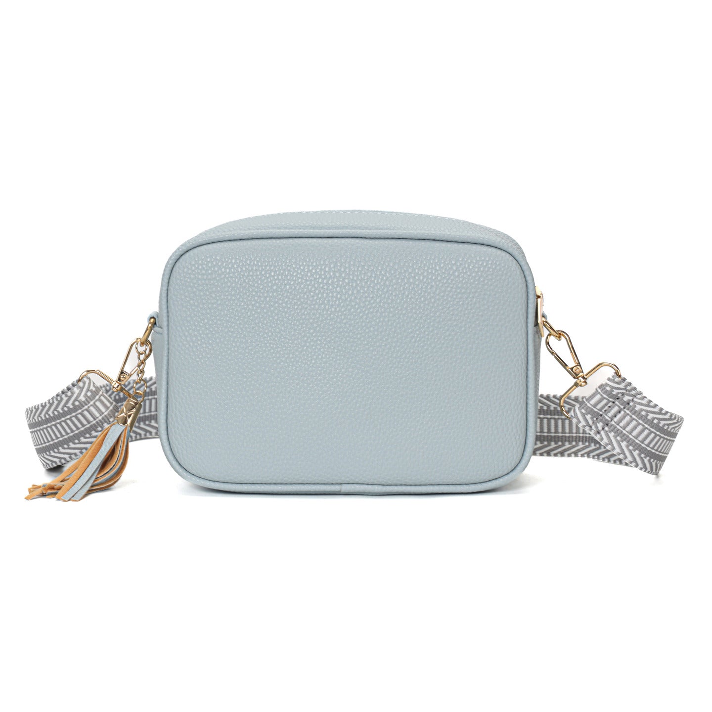 GESSY CAMERA TASSEL CLUTCH BAG WITH OPTIONAL PATTERNED SHOULDER STRAP