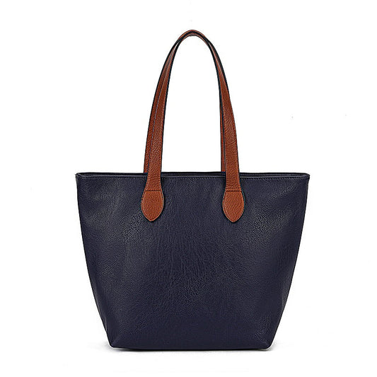 GESSY DURABLE TOTE HANDBAG LARGE CAPACITY IN NAVY