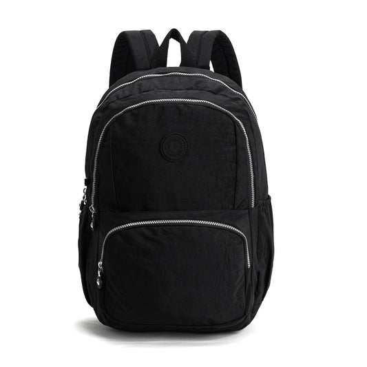 GESSY NYLON BIG CAPACITY BACKPACK IN BLACK