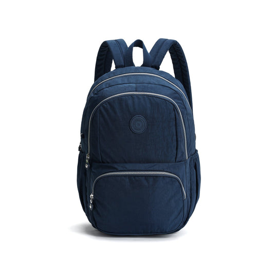 GESSY NYLON BIG CAPACITY BACKPACK IN BLUE