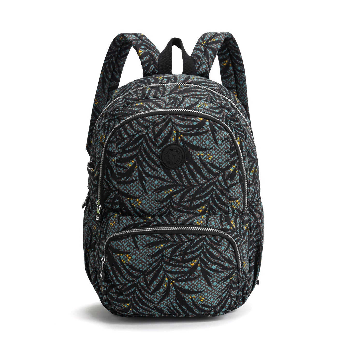 GESSY NYLON BIG CAPACITY BACKPACK LEAVES PRINT