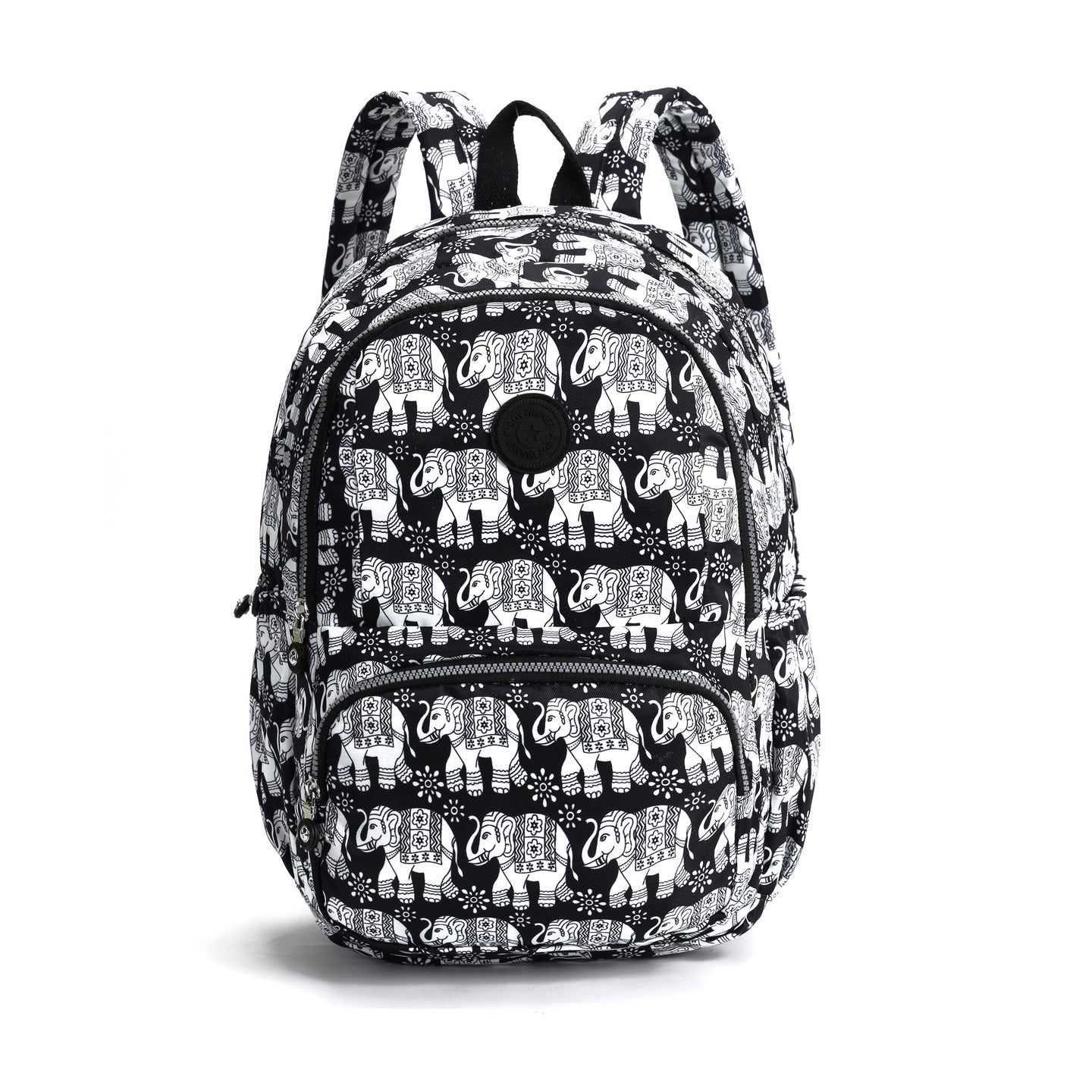GESSY NYLON BIG CAPACITY BACKPACK ELEPHANT PRINT