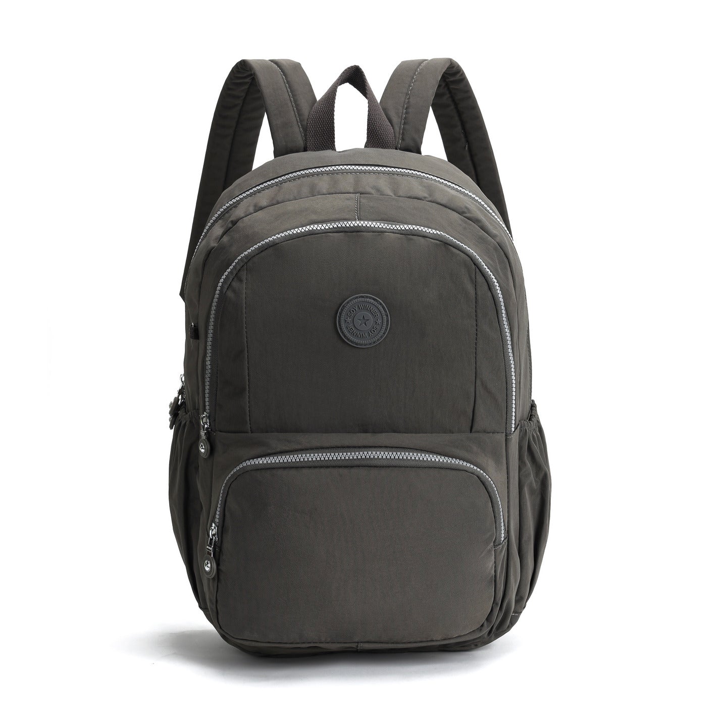GESSY NYLON BIG CAPACITY BACKPACK IN GREY
