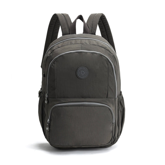 GESSY NYLON BIG CAPACITY BACKPACK IN GREY