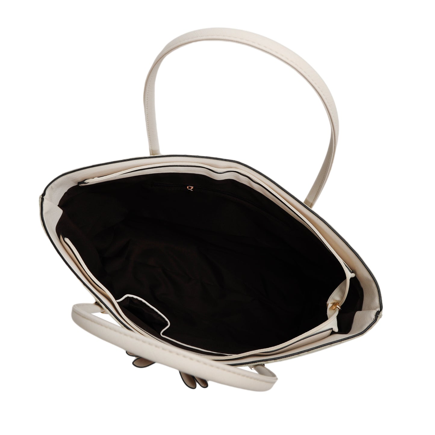 GESSY BOW DETAIL TOTE BAG IN CREAM