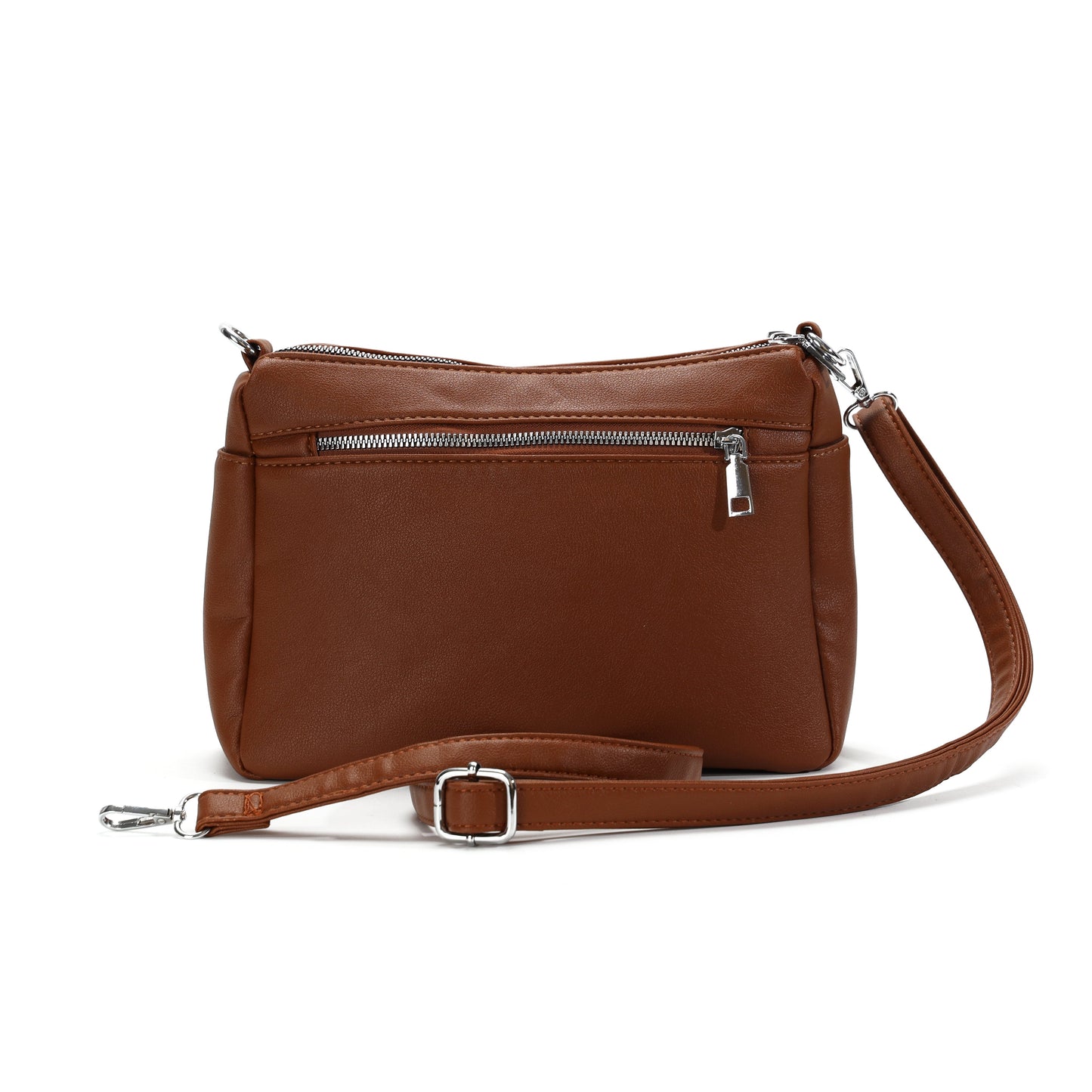 GESSY TASSLE ZIP CROSSBODY BAG IN BROWN