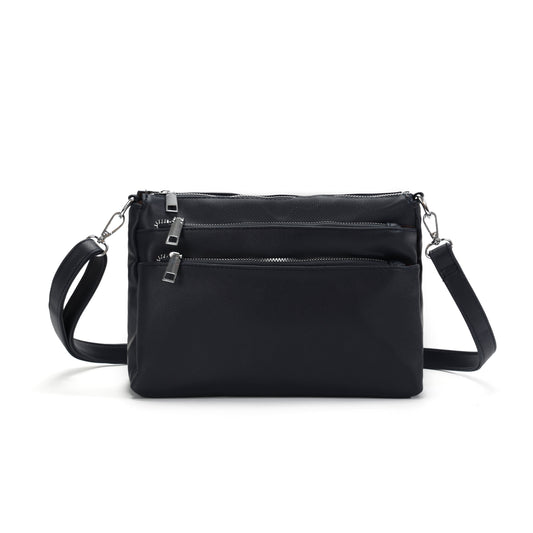 GESSY TRIPLE ZIP CROSSBODY BAG IN NAVY