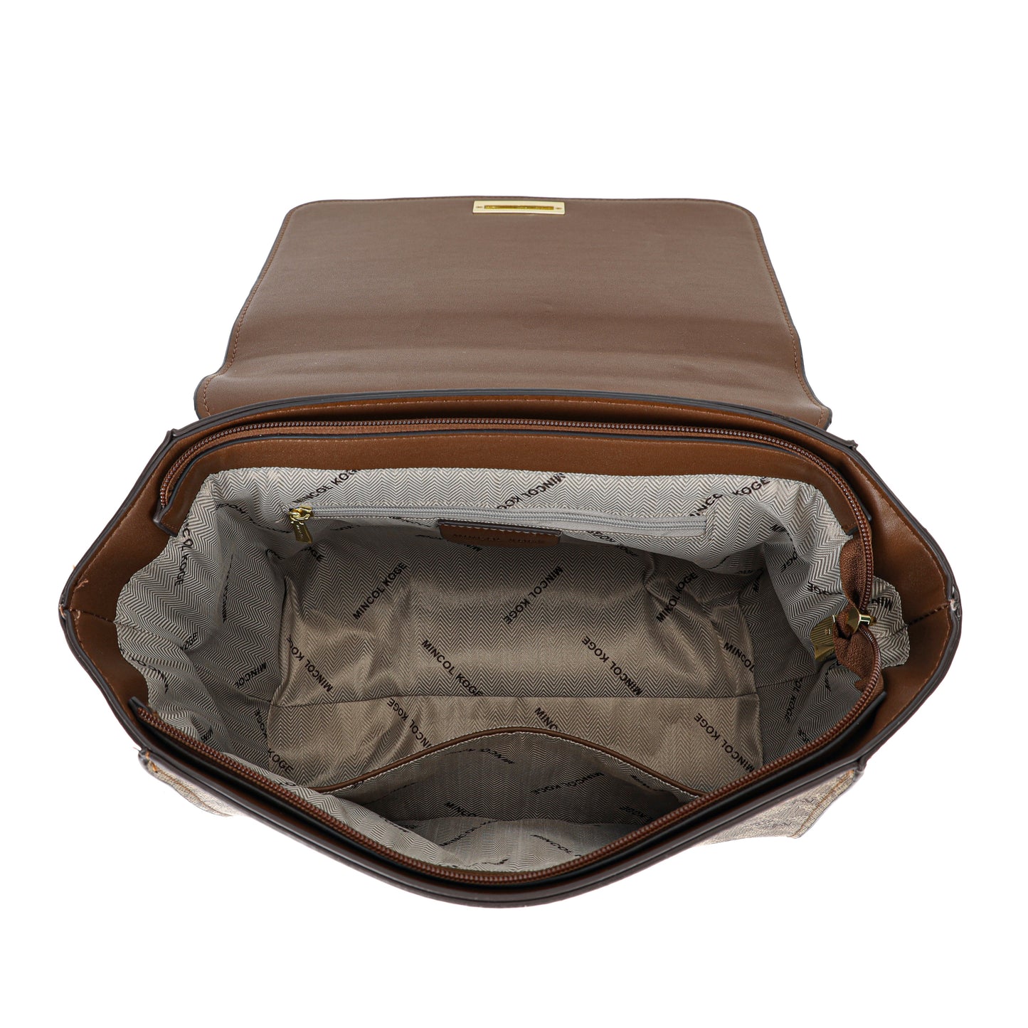 GESSY TRAPEZE SATCHEL FLAP TOTE BAG