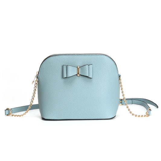 GESSY FRONT BOW TIE DECOR CROSS BODY BAG IN LIGHT BLUE