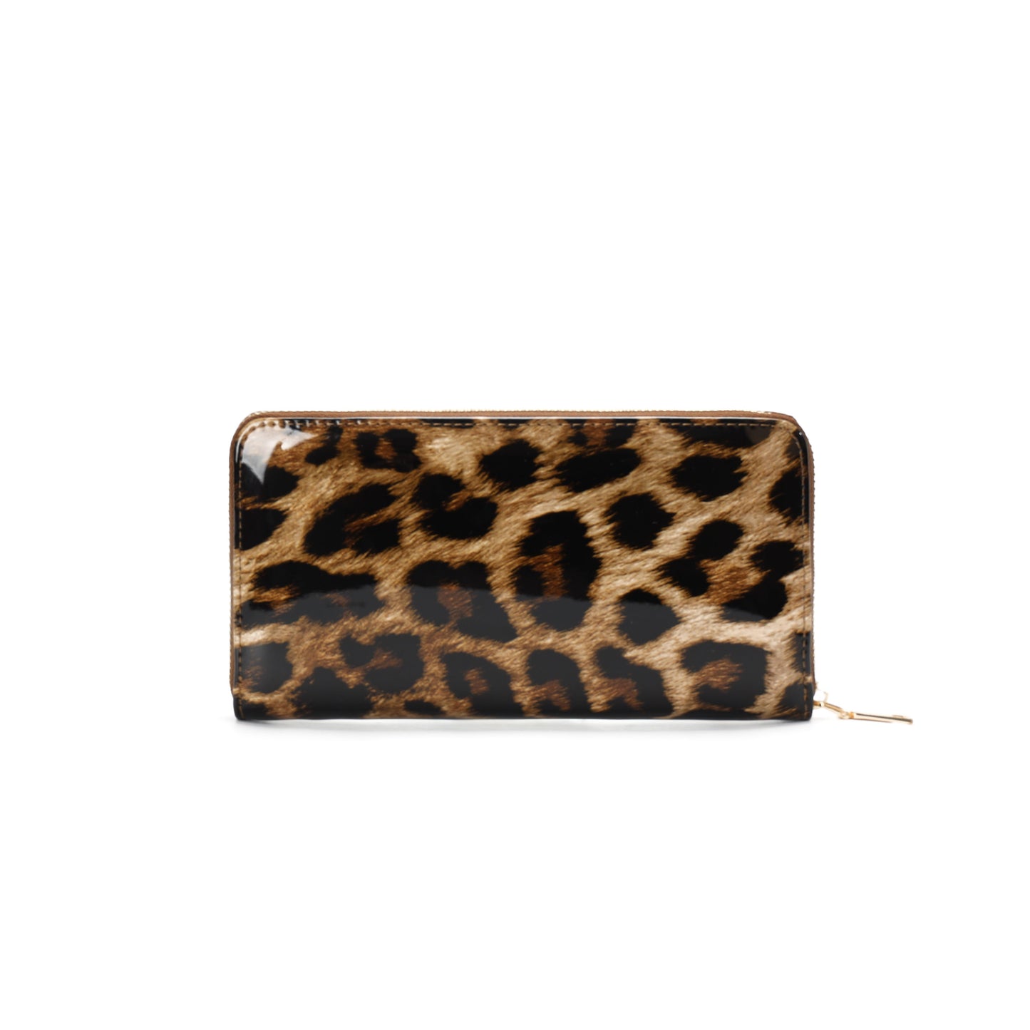 GESSY LEOPARD PRINT LONG PURSE WITH BOW TIE IN BROWN