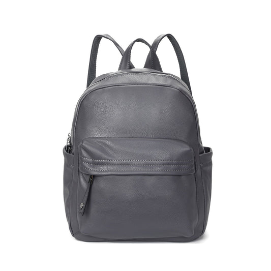 GESSY FAUX LEATHER PACKBAG IN GREY