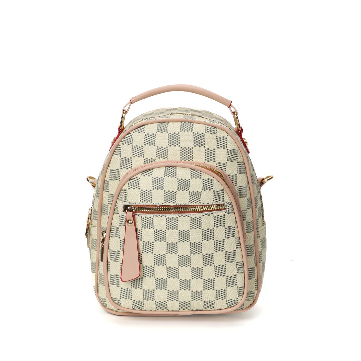 GESSY CHECKERBOARD BACKPACK IN WHITE