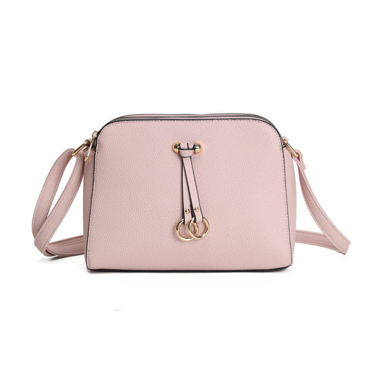 GESSY RING DECOR HANDBAG IN LIGHT PINK