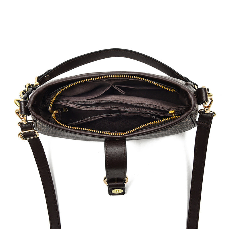 GESSY OPTIONAL SHOULDER STRAP CROSSBODY BAG IN BLACK